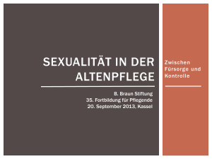 sexualität in der altenpflege - pflege