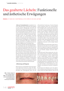 Das gealterte Lächeln: Funktionelle und ästhetische