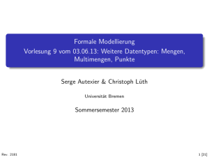 Formale Modellierung (SoSe 2013) - informatik.uni
