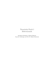 Theoretische Physik 2 Elektrodynamik