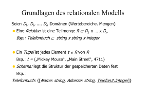 Grundlagen des relationalen Modells