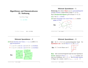 Algorithmen und Datenstrukturen 15. Vorlesung