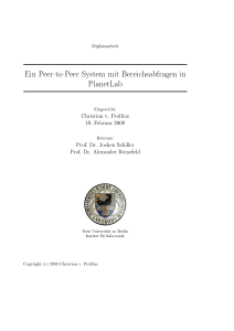 Ein Peer-to-Peer System mit Bereichsabfragen in PlanetLab