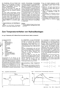 Zum TemperaturverHalten von Hydraulikanlagen