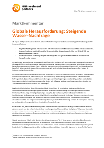 Globale Herausforderung: Steigende Wasser