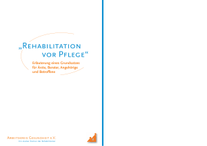 rehabilitation vor pflege