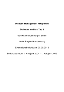 Disease Management Programm Diabetes mellitus Typ 2 der IKK