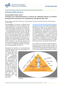 03/ Dezember 2014 Wirkung beruflicher Beratung