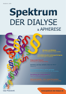 apherese - Spektrum der Dialyse