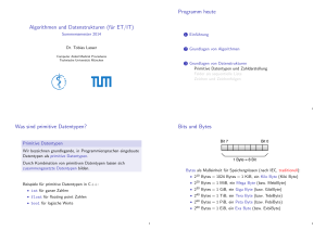 Algorithmen und Datenstrukturen (für ET/IT