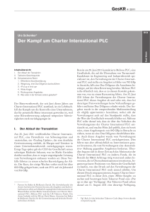 Der Kampf um Charter International PLC