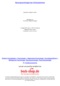 Neuropsychologie der Schizophrenie - ReadingSample - Beck-Shop