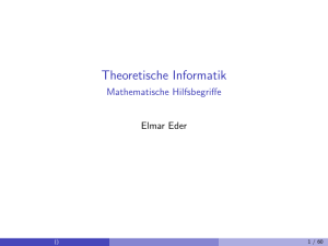 Theoretische Informatik - Mathematische Hilfsbegriffe