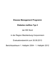 Disease Management Programm Diabetes mellitus Typ 2