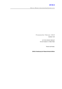 Presseecho Februar 2015 - (Nicht)-Umsetzung der