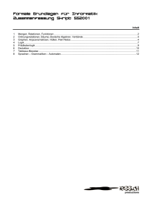 Formale Grundlagen für Informatik Zusammenfassung