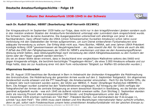 Folge 19 Exkurs: Der Amateurfunk 1938