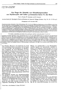 Zur Frage der Identität von Glutathionperoxidase aus Erythrocyten