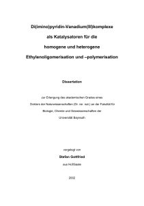 Di(imino)pyridin-Vanadium(III)komplexe als