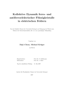 Kollektive Dynamik ferro- und antiferroelektrischer Flüssigkristalle in