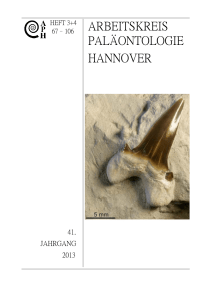 ARBEITSKREIS PALÄONTOLOGIE HANNOVER