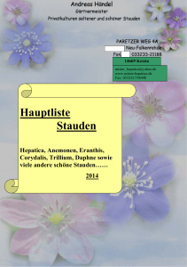 Hauptliste Stauden