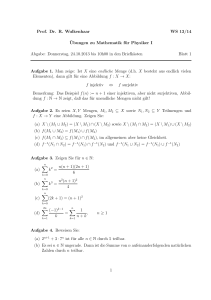 Prof. Dr. R. Wulkenhaar WS 13/14 ¨Ubungen zu Mathematik für