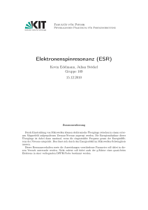 Elektronenspinresonanz (ESR)