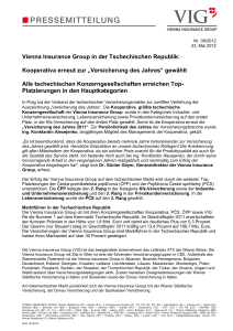 Vienna Insurance Group in der Tschechischen Republik