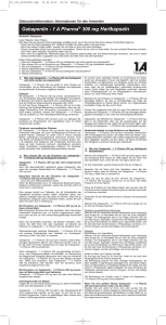 Gabapentin - 1 A Pharma® 300 mg Hartkapseln - die