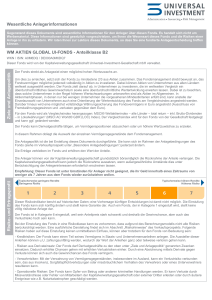 Wesentliche Anlegerinformationen WM AKTIEN GLOBAL UI