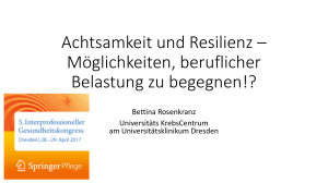 Achtsamkeit und Resilienz - Gesundheitskongresse von Springer