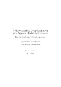 Nichtsequentielle Doppelionisation von Argon in starken Laserfeldern