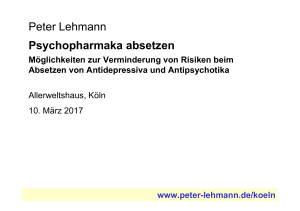 Peter Lehmann Psychopharmaka absetzen