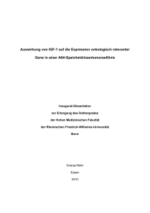 Auswirkung von IGF-1 auf die Expression onkologisch