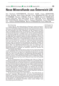 Neue Mineralfunde aus Österreich LIX