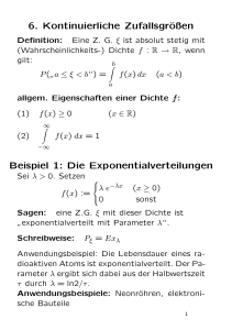 Die Exponentialverteilungen