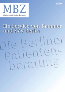 Ein Service von Kammer und KZV Berlin