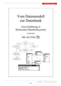 Vom Datenmodell zur Datenbank