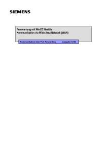 Fernwartung mit WinCC flexible Kommunikation via Wide Area