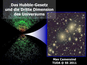 Das Hubble-Gesetz und die Dritte Dimension des
