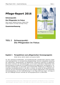 Pflege-Report 2016 - Zusammenfassungen