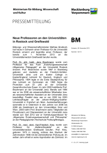 123-13 Neue Professuren in HRO und HGW