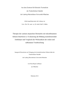 Therapie der caninen atopischen Dermatitis mit rekombinanten