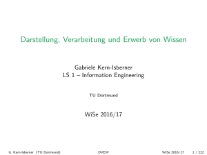 Darstellung, Verarbeitung und Erwerb von Wissen - LS1