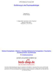 Einführung in die Psychopathologie - ReadingSample - Beck-Shop