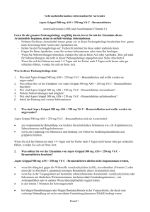 Brausetabletten Acetylsalicylsäure