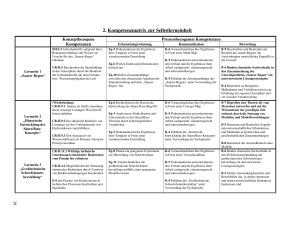 2. Kompetenzmatrix zur Selbstlerneinheit