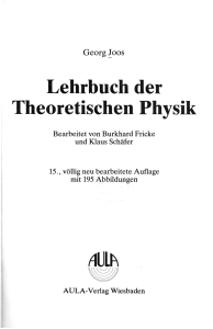 Lehrbuch der Theoretischen Physik