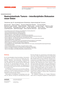 Gastrointestinale Tumore – interdisziplinäre Diskussion